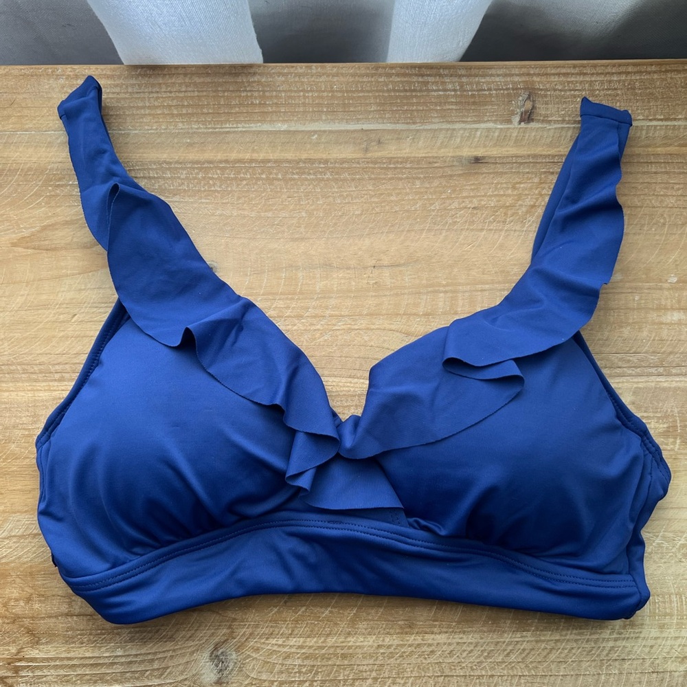 Lauren Ralph Lauren Women's Beach Club Solids Ruffle Underwire Bikini Top New - Picture 3 of 6